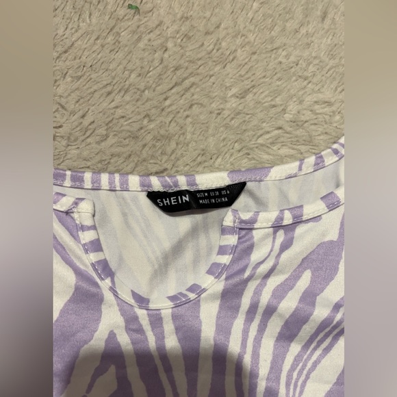 SHEIN - purple zebra print tank top - Picture 2 of 2